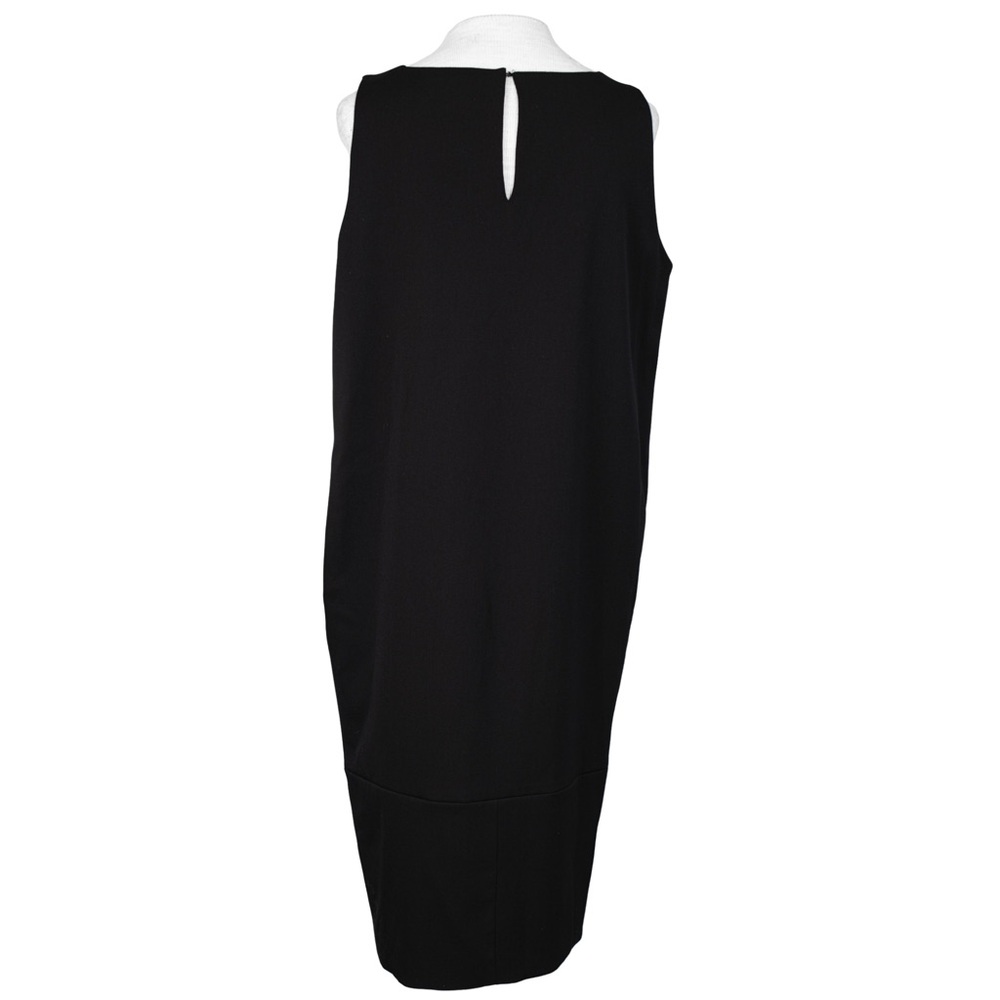 Agnona Vintage Wool Sleeveless Cocoon Midi Style Dress in Black Size 46 - Picture 5 of 8
